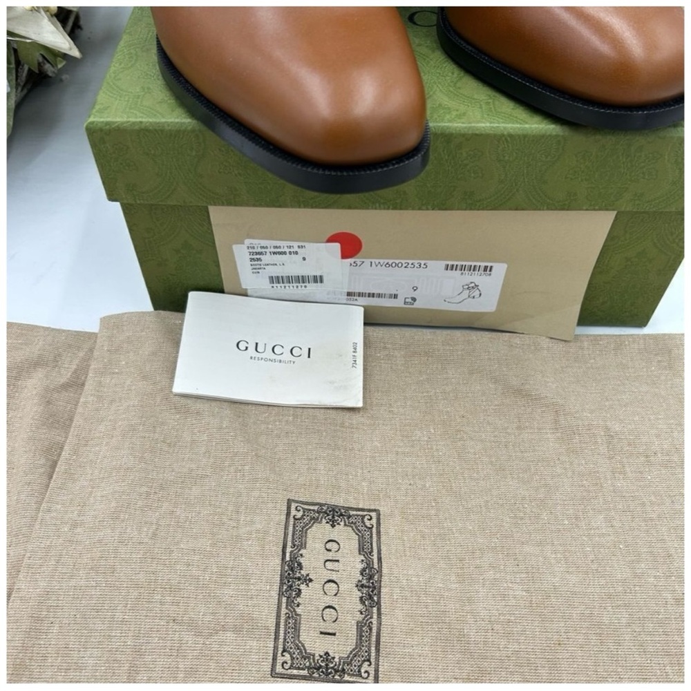Gucci, leather ankle boots size 9, made in Italy - Picture 3 of 7